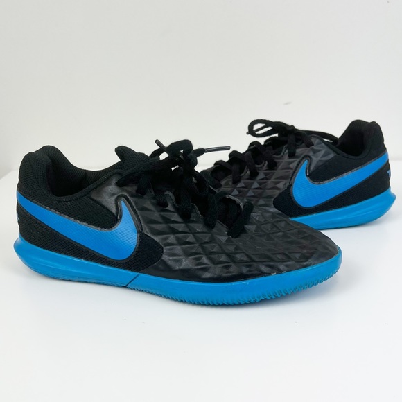 Nike Tiempo LegendX 8 Club IC 'Black Blue Hero' Youth Size 3 - Picture 1 of 8